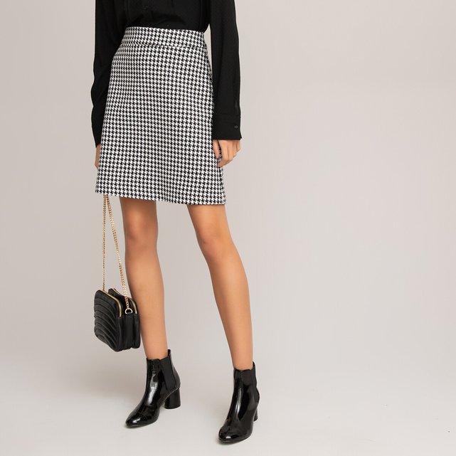 Houndstooth check mini skirt , houndstooth check, La Redoute ...