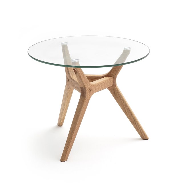 Maricielo Oak Glass Coffee Table Natural Oak Am Pm La Redoute