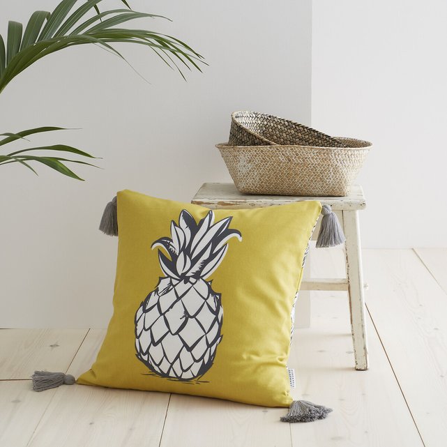 Tupi pineapple outdoor filled cushion 45x45 ochre Pineapple