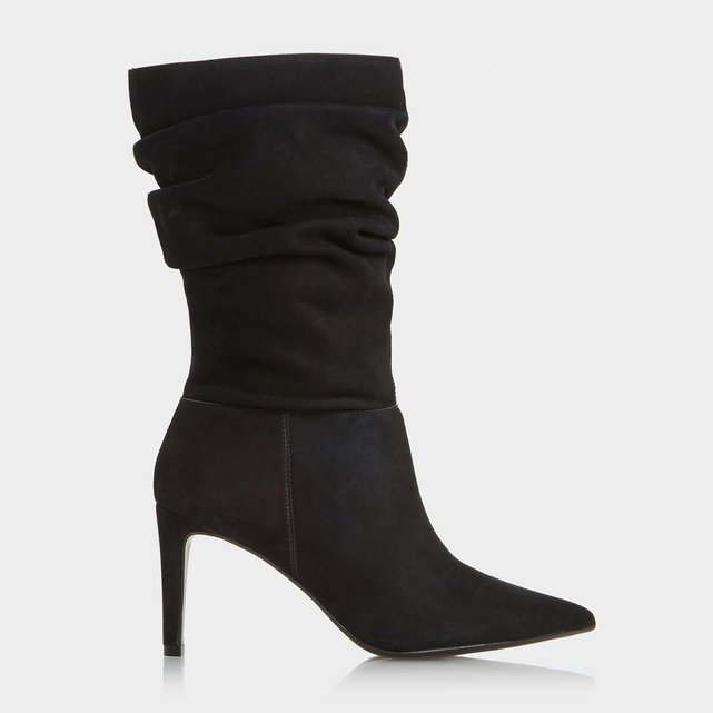dune ruched calf boots