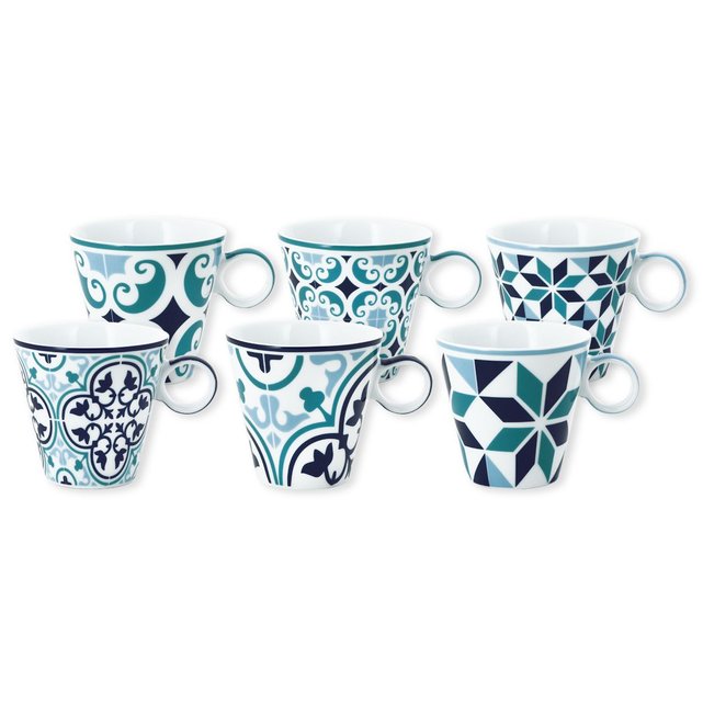 Tasse à café en porcelaine 12cl - coffret de 6 - tiago ...
