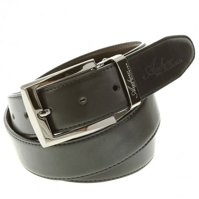 Ceinture cuir perth noir Andrew Mac Allister | La Redoute