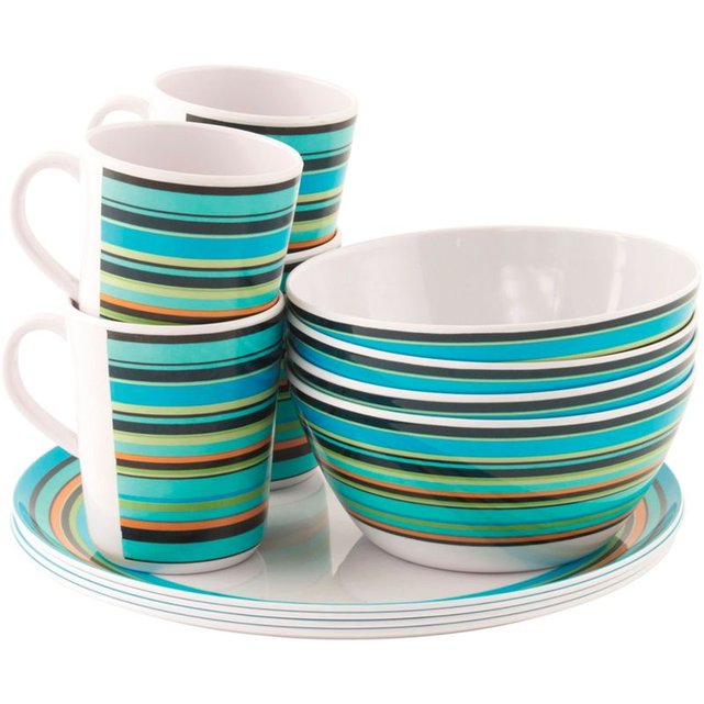 Java melamine set - vaisselle - 4 persons multicolore ...