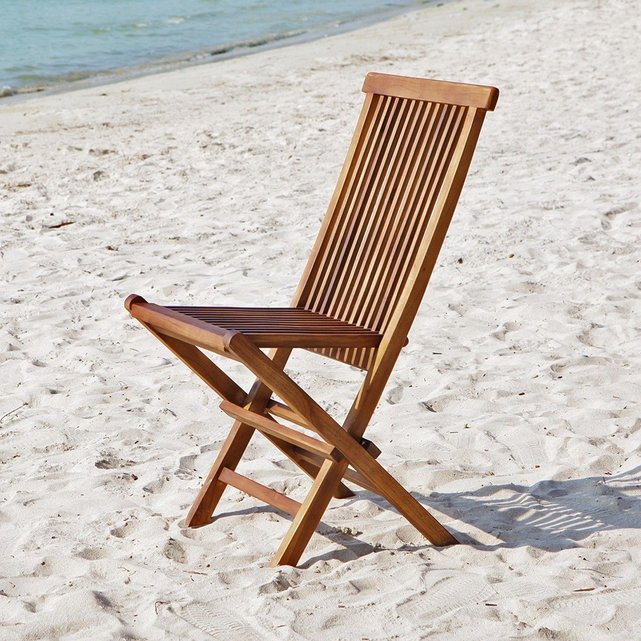 Chaise de jardin pliante en teck huilé Chaise de jardin pliante en teck huilé