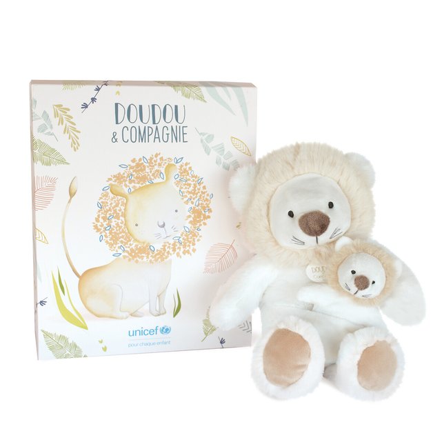 Kuscheltier Lowe Bebe Et Moi Unicef Weiss Doudou Et Compagnie La Redoute