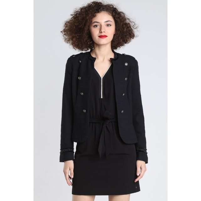 Noir Veste La À Redoute Irisés Officier Bonobo Détails q8IUw8