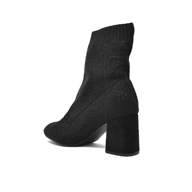 bottine noire pailletée