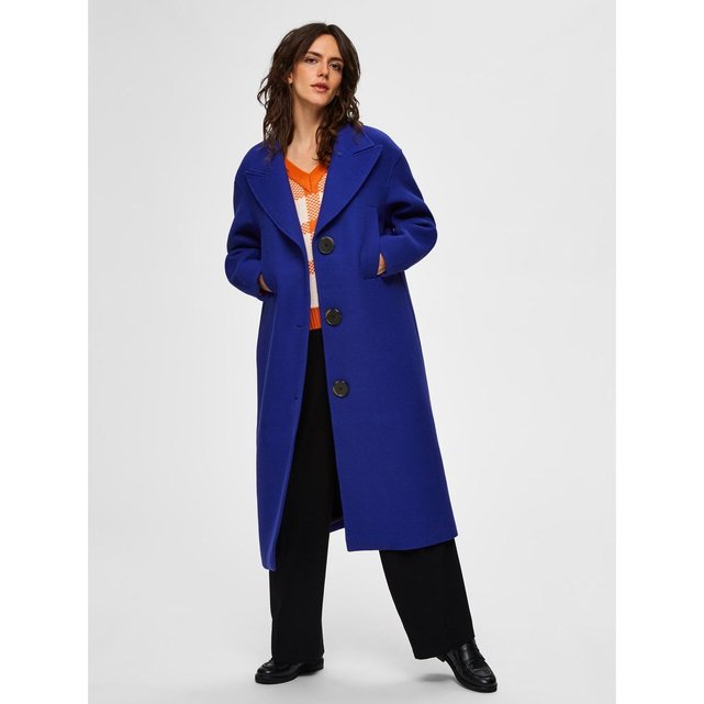 Manteau bleu roi - bleu-clematis blue Selected Femme | La ...