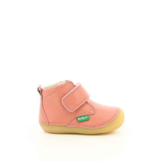 Chaussons Souples Cuir A Scratch Sabio Rose Kickers La Redoute