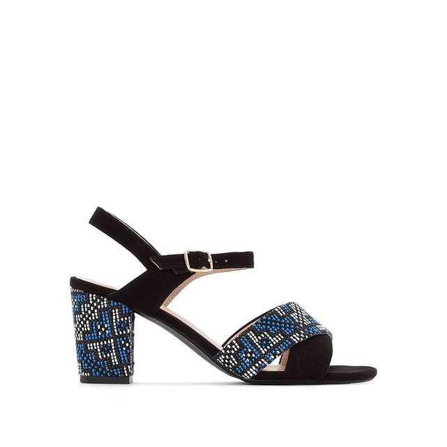 La ethnique Sandales Redoute imprimé talon Collections rTwqrBSp