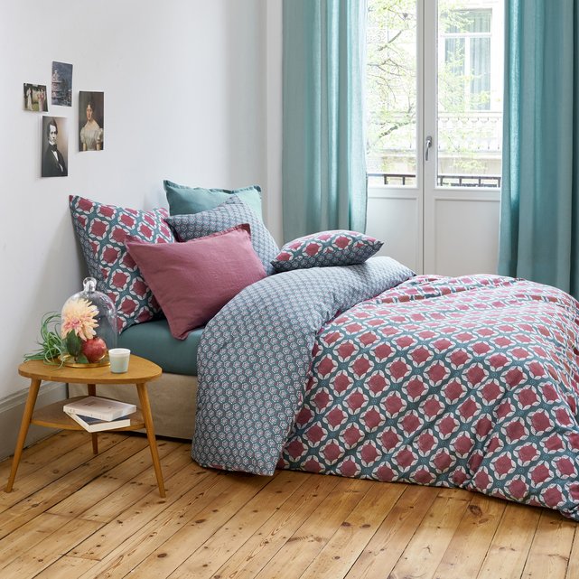 Messalie Washed Cotton Duvet Cover Printed La Redoute Interieurs