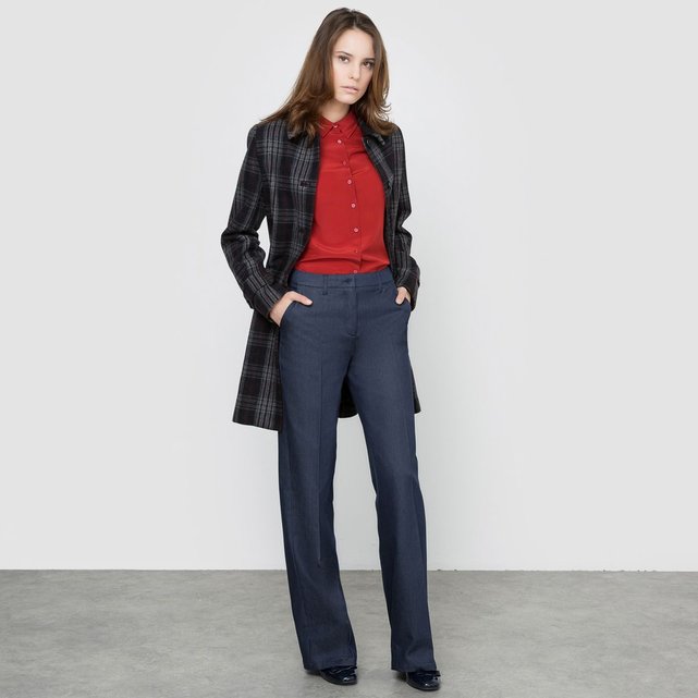 Manteau à carreaux 60% laine carreaux La Redoute ...