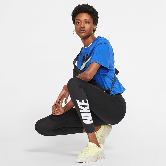 nike black high waist logo leggings