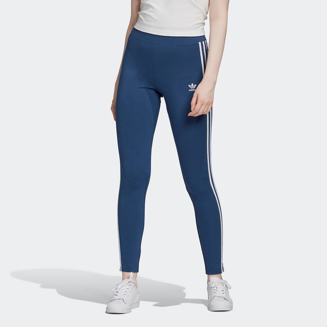 adidas blue 3 stripe leggings