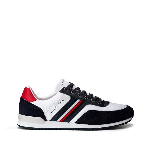 tommy hilfiger leather material mix runner