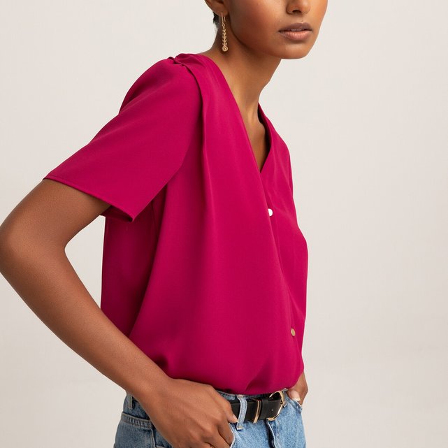 Camicia Scollatura A V Maniche Corte La Redoute Collections La Redoute
