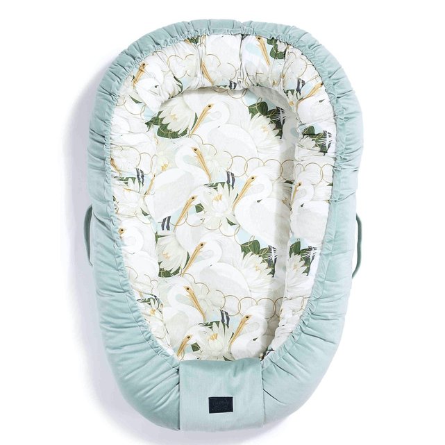 Cocon Bebe Matelasse Nid Reducteur De Lit Lotus Gris Menthol Sevira Kids La Redoute