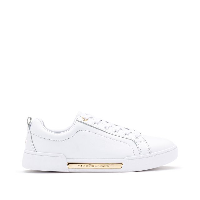 branded outsole metallic sneaker