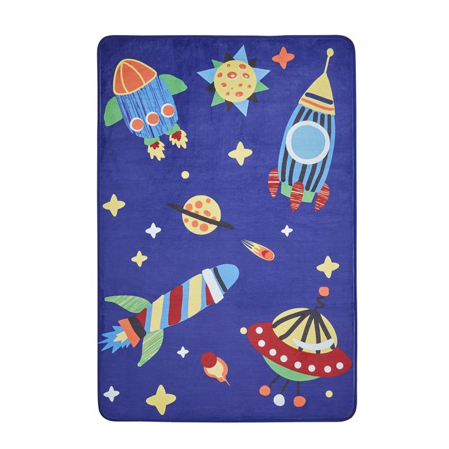 Kids space rug - blue 100% wool , blue, So'home | La Redoute