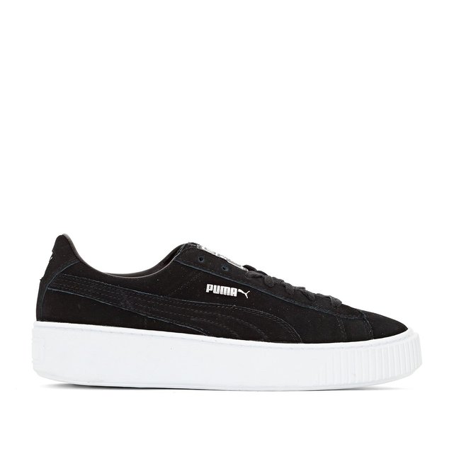 puma suede platform rouge