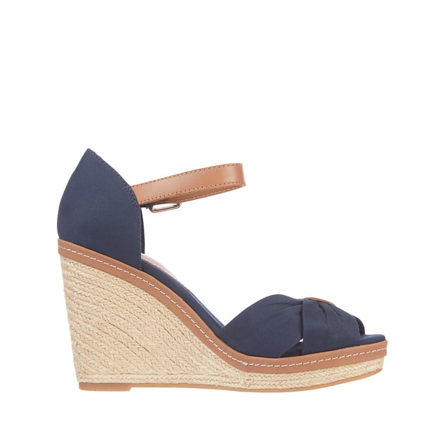 Sandales Compensées San Marina Bleu Jean - Talon Liège Taille 40 - Très Bon état
