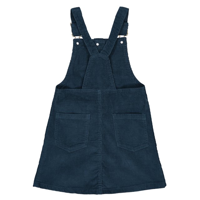 navy cord dungaree dress