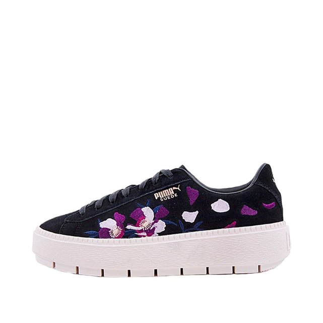 La Noir 367810 Puma 02 Flowery Suede Basket Platform Trace Hx86qF