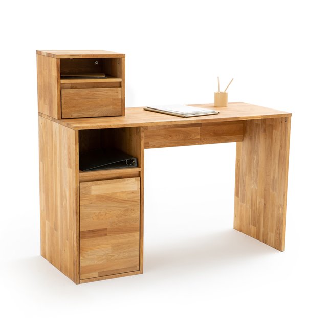 Edgar Solid Oak Desk La Redoute, Solid Oak Desk