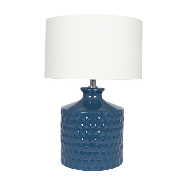 Table Lamp With Navy Texture