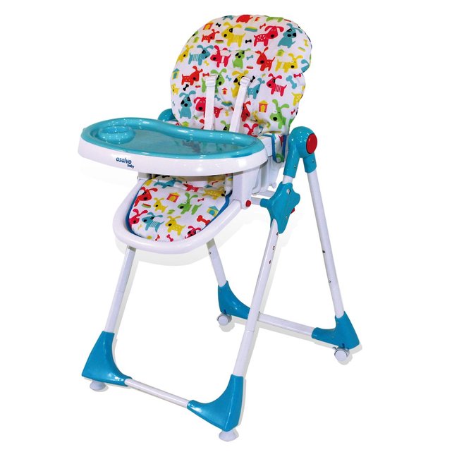 Chaise haute pliante collection 'petits chiens' - bleu ...