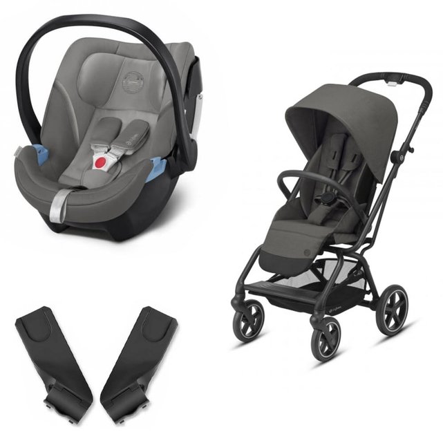 Pack Duo Poussette Eezy S Twist 2 Siege Auto Aton 5 Chassis Black Siege Soho Grey Soho Grey Cybex La Redoute