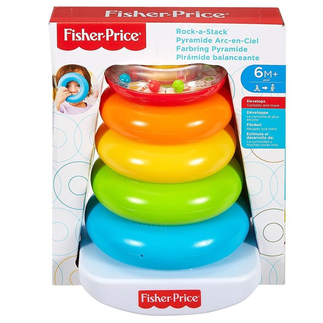 fisher price la pyramide arc-en-ciel jeu d'éveil bébé multicolore