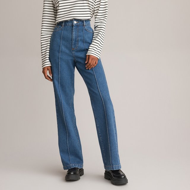 La Redoute Femme Vêtements Pantalons & Jeans Jeans Baggy & Large Jean Flare délavage écoresponsable Coton bio 