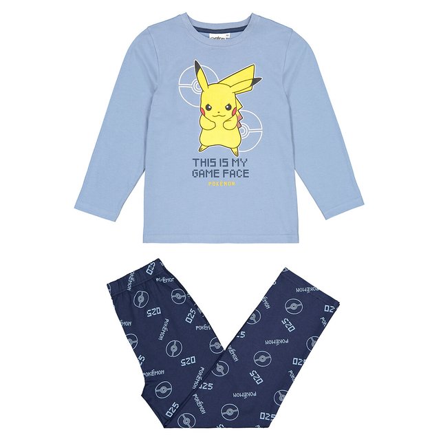 Pyjama Manches Longues 6 14 Ans Bleu Pokemon La Redoute