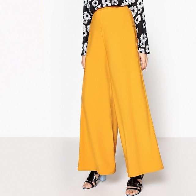 Pantalon large taille haute La Redoute Collections | La ...