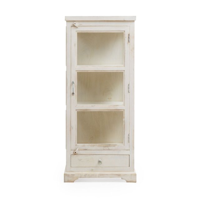 Vitrine Bois Blanchi 2 Etageres 140 Cm Manguier Made In Meubles La Redoute