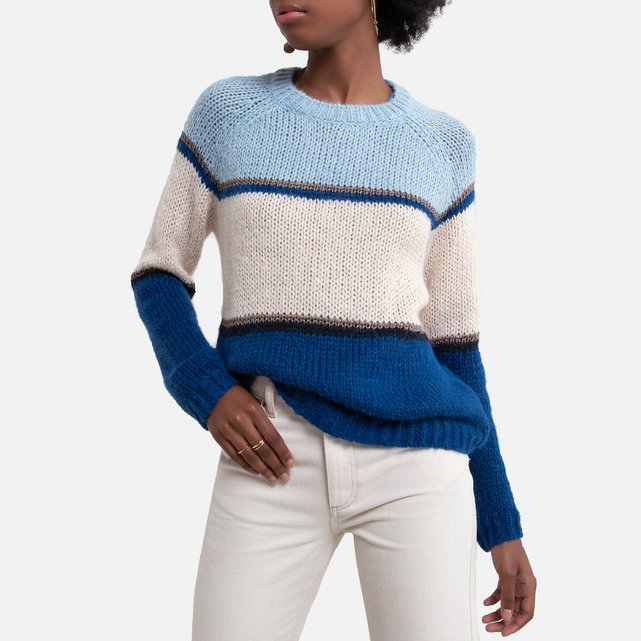 navy chunky knit jumper
