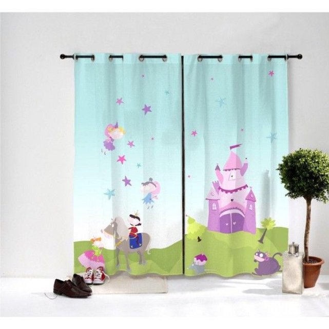Paire de rideaux : princesse multicolore Decoloopio | La Redoute Paire de rideaux : princesse multicolore Decoloopio | La Redoute