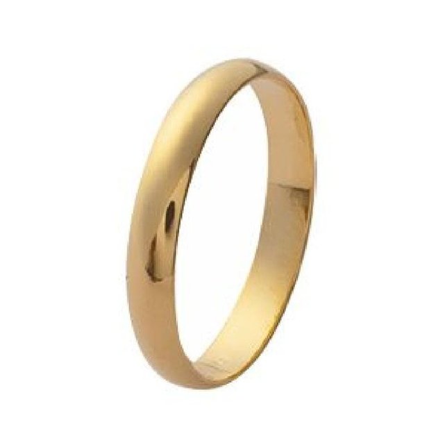 Bague Alliance Anneau 3 Mm Plaque Or 750 Jaune So Chic Bijoux La