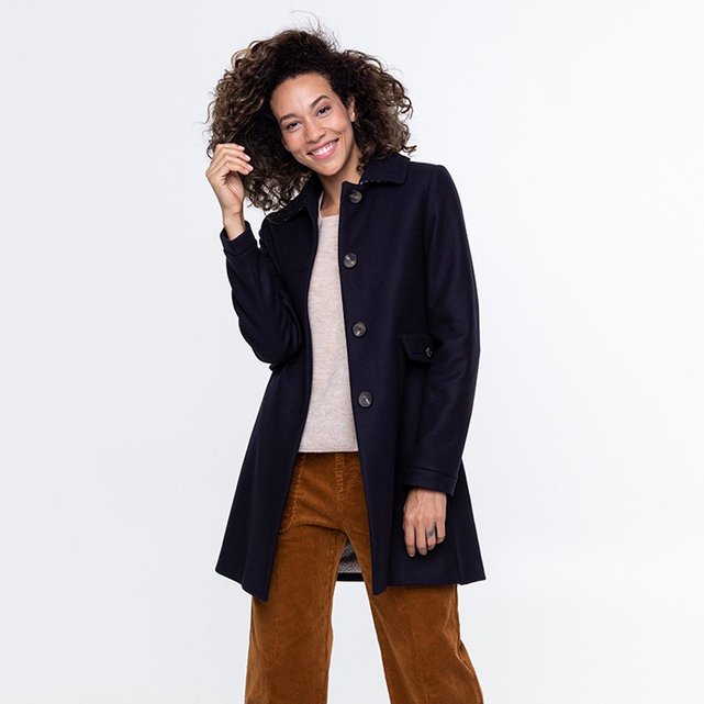 Manteau preppy en drap de laine Trench And Coat | La Redoute R essentiel Manteau drap de laine | La Redoute | Manteau