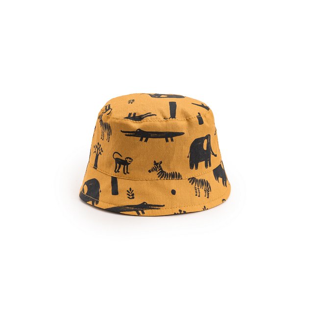 Yellow and Cactus Reversible Bucket Hat