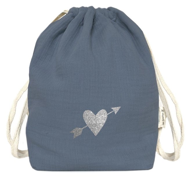 Courage Au Cœur Et Sac à Dos Sac à dos bébé gaze de coton coeur fleche Les Griottes | La Redoute