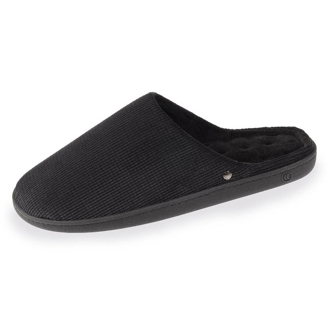 Isotoner Chaussons mules homme classique noir - Chaussures Chaussons Homme Isotoner Chaussons mules homme classique noir - Chaussures Chaussons Homme