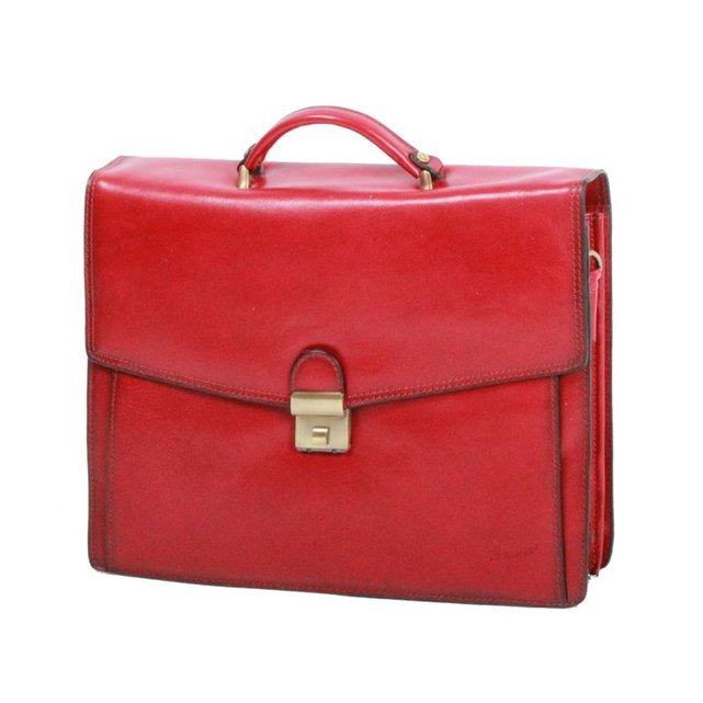 Cartable Katana refente de cuir de vachette 2 soufflets K 63025