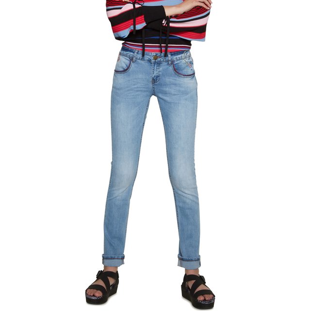 Slim Fit Jeans Light Blue Denim Desigual La Redoute Slim Fit Jeans Desigual Image 0