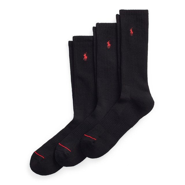 Lot de 3 paires de chaussettes sport noir/noir - noir Polo ...