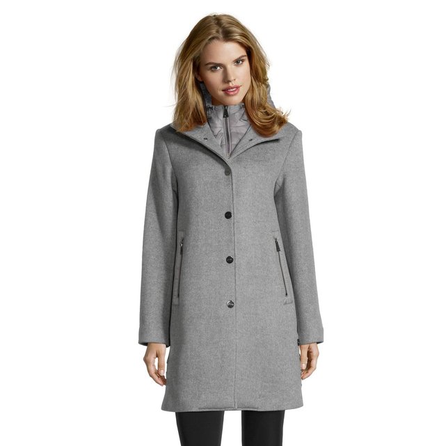 Manteau en laine gris clair Betty Barclay | La Redoute Manteau en laine gris clair Betty Barclay | La Redoute