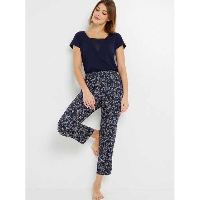 Pantacourt pyjama suzie marine Rougegorge Lingerie | La ...