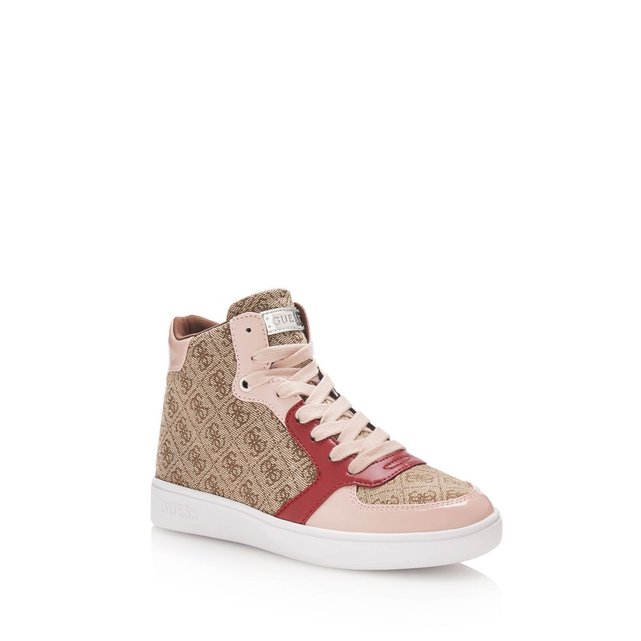 SNEAKER MONTANTE BACKER LOGO Guess en marron pour femme SNEAKER MONTANTE BACKER LOGO Guess en marron pour femme