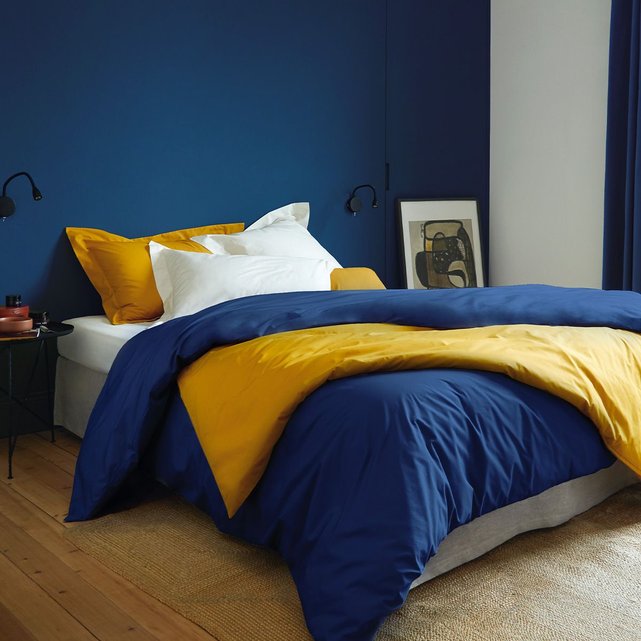 Drap Housse Pour Lit Articule Duo Percale 100 Coton 80 Fils Cm Alcove Olivier Desforges La Redoute